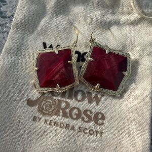 Kendra Scott Red  Statement Earrings